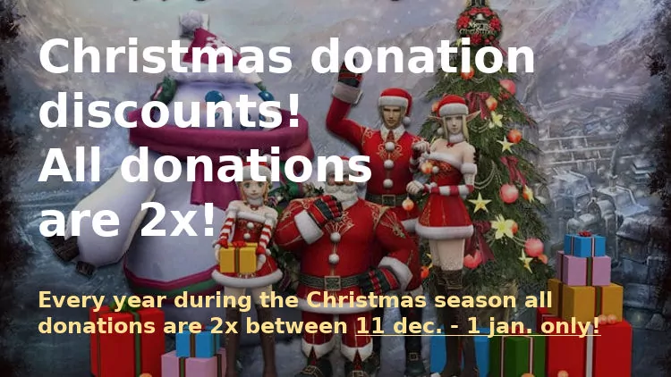Christmas donation discounts! All donations are 2x! Lineage 2 SCARLET